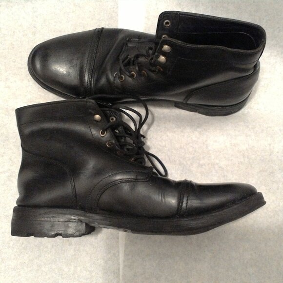 Thursday Boot Co. Black Leather Lace Up Ankle Boots Mens 10.5 - Picture 2 of 14
